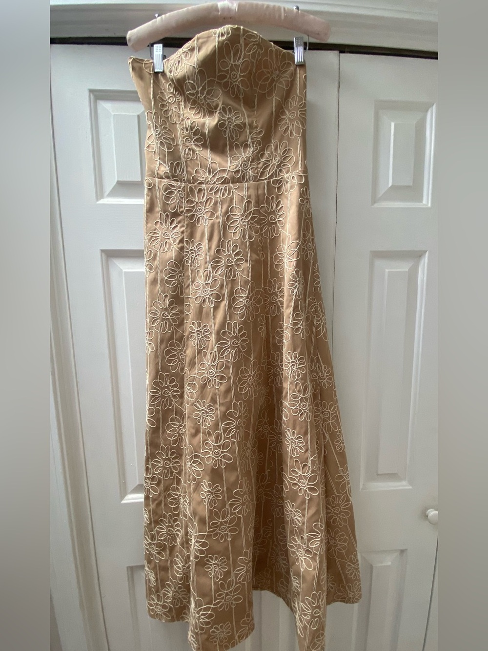 Gorgeous embroidery bandeau tie back maxi dress size 8
